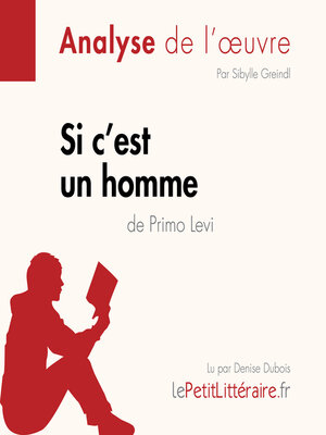 cover image of Si c'est un homme de Primo Levi (Analyse de l'œuvre)